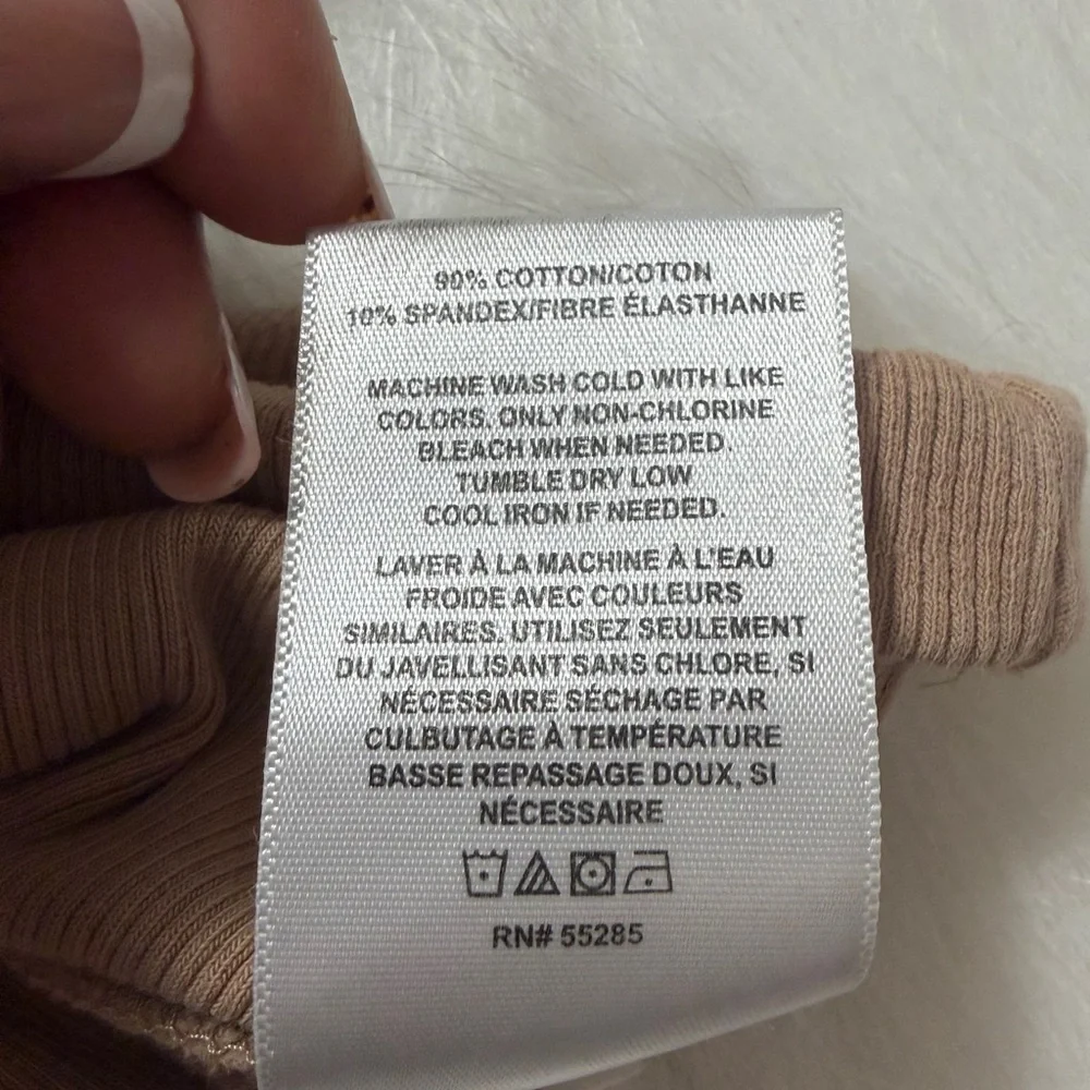 Express Tan Ruffle Sleeve Top - Picture 8 of 8
